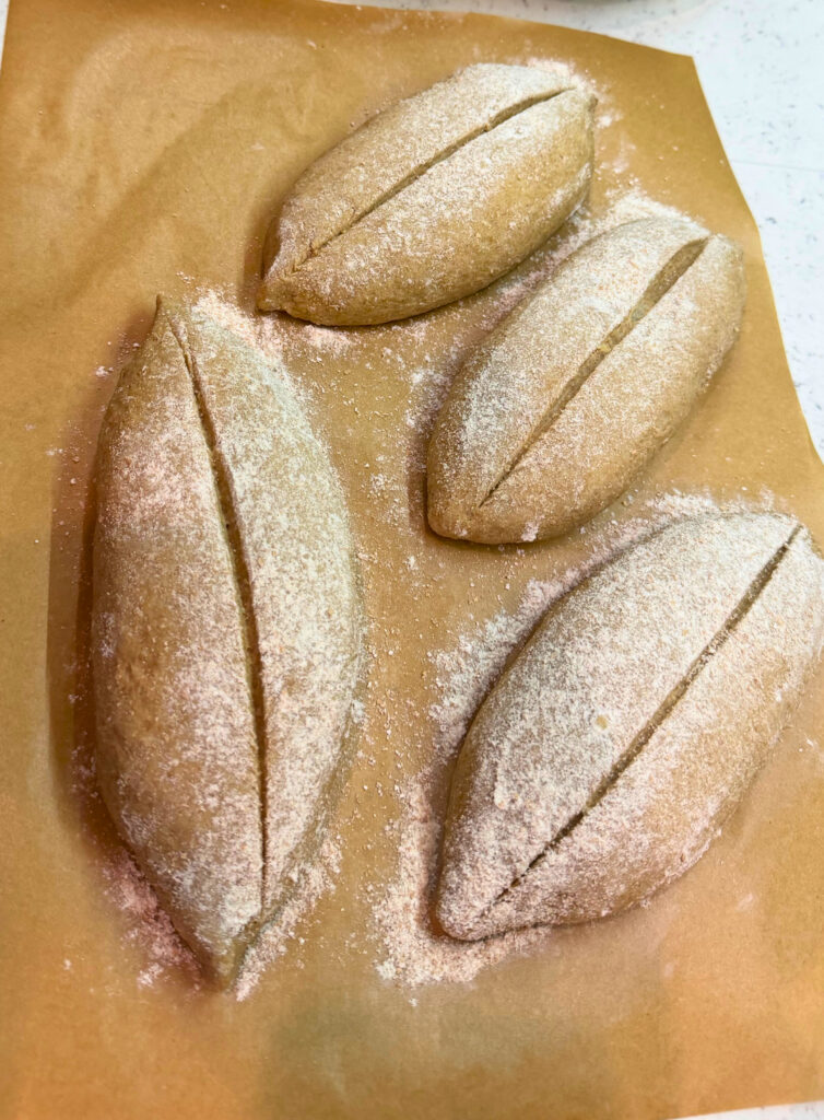 Honey oat wheat bread shaped