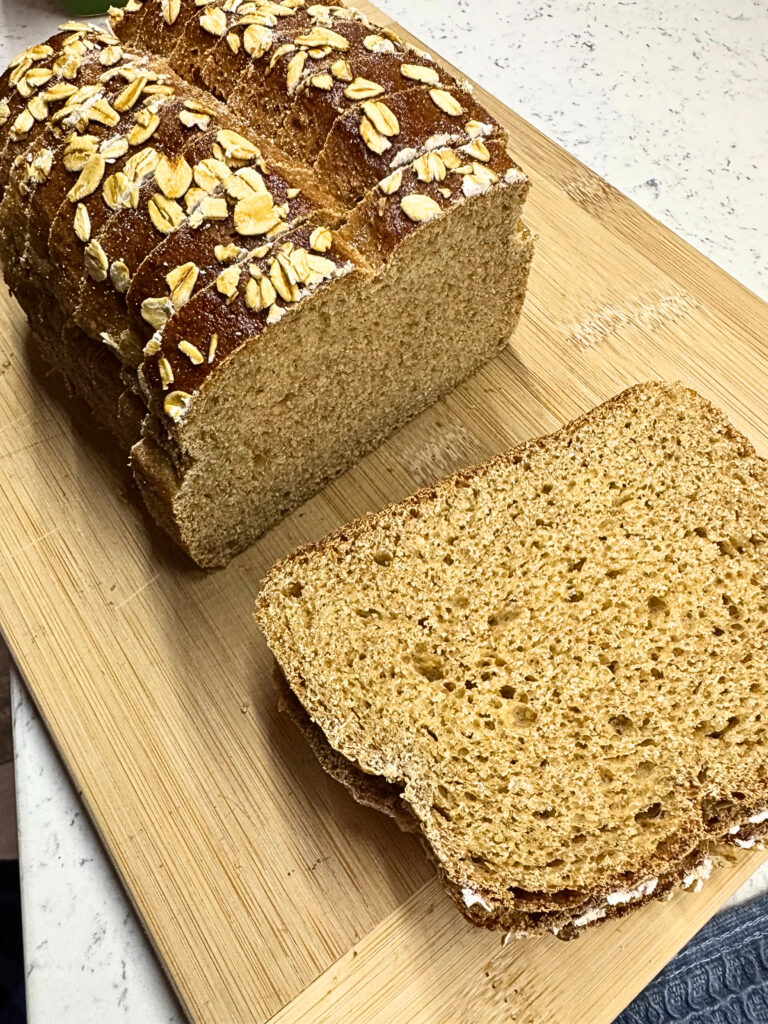 Sliced honey oat wheat bread