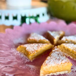 Lemon bars on a platter