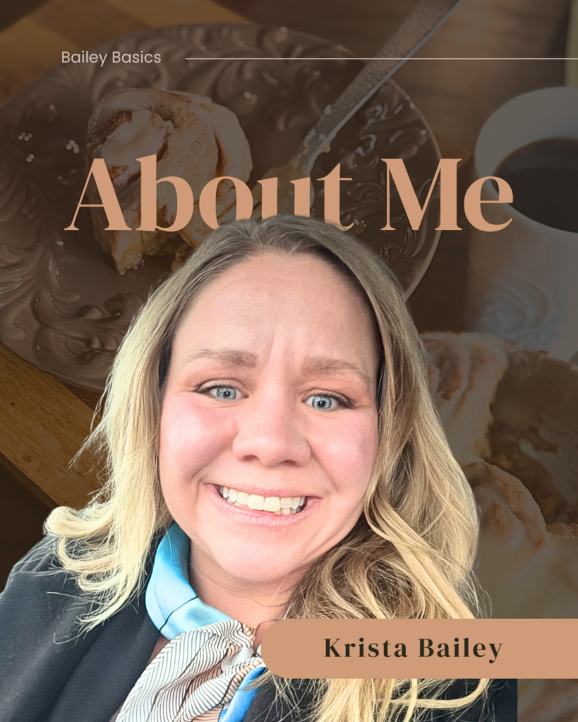 This is an image of Krista Bailey with Bailey Basics who shares fresh milled flour recipes
