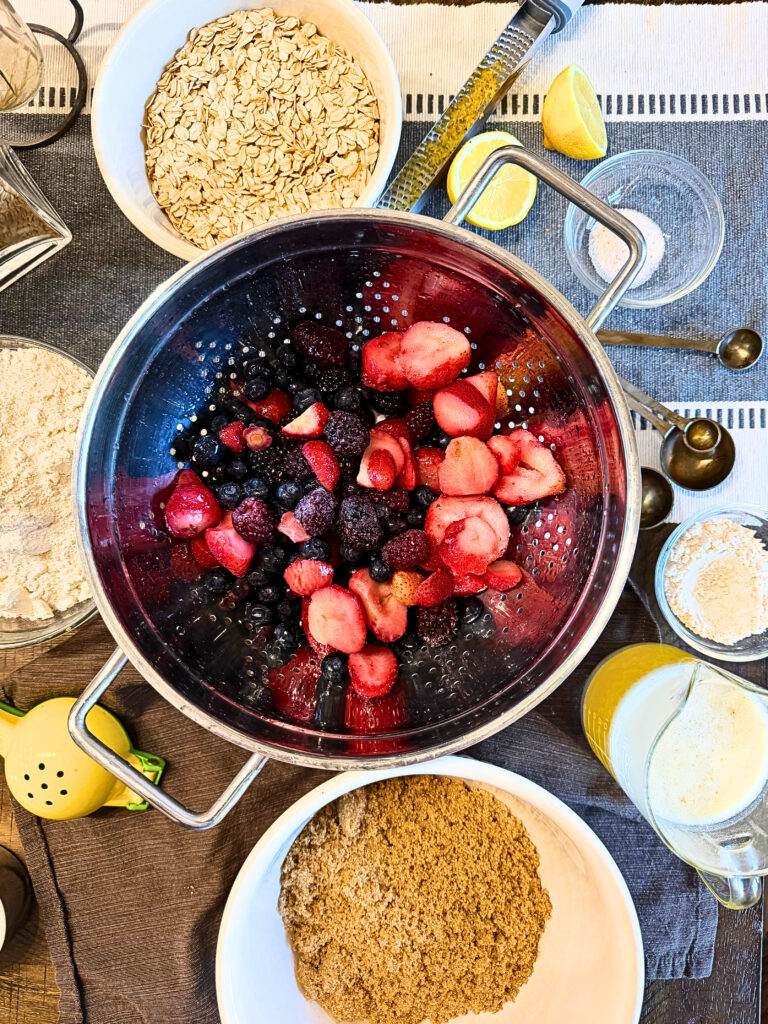 Ingredients for Berry oat bars
